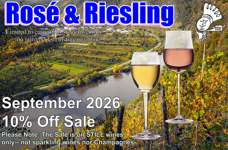 September 10% Off Rose and Riesling Sale September 10% Off Rose and Riesling Sale